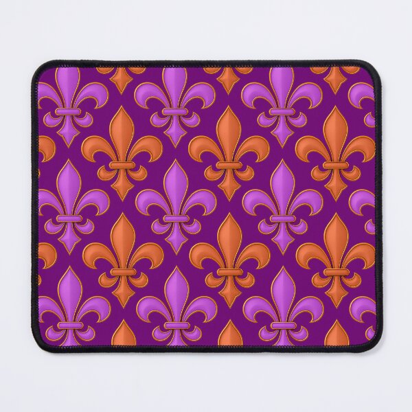 Item preview, Magenta Orange Purple Fleur-de-lis Design designed and sold by PatternTitan.