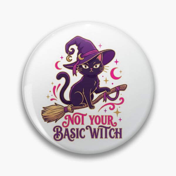 Item preview, Not Your Basic Witch - Sassy Black Cat Empowering Witchy Design designed and sold by Hexed Whiskers.