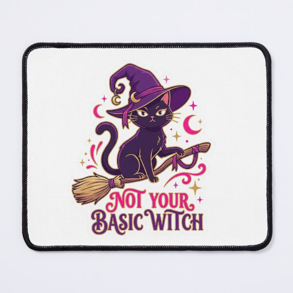 Item preview, Not Your Basic Witch - Sassy Black Cat Empowering Witchy Design designed and sold by Hexed Whiskers.