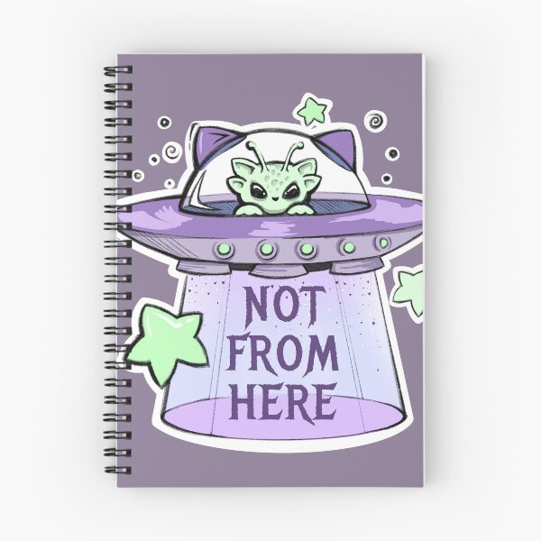 Item preview, Not From Here Alien UFO Cute Kawaii Space Creature designed and sold by STYR-A.