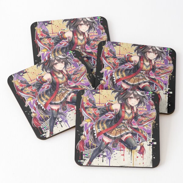 Item preview, Umamusume Kitasan Black Red Gold Accents Platform Sandals Art designed and sold by Senpaiwaves.