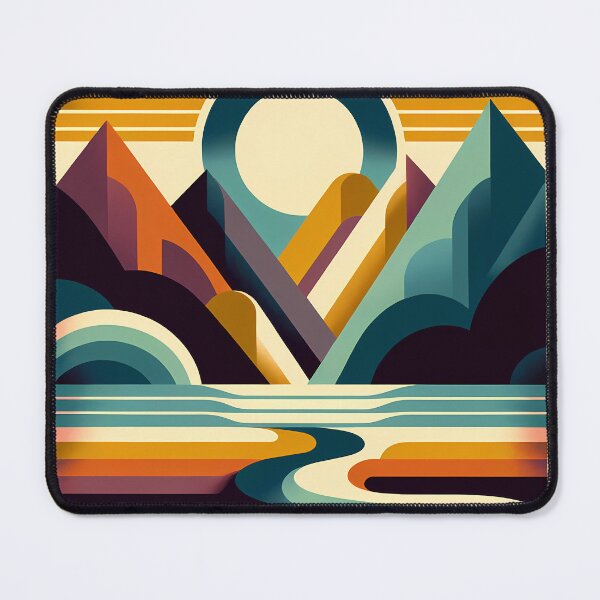 Item preview, Geometric Mountain Sunset Horizon designed and sold by InkSmithery.