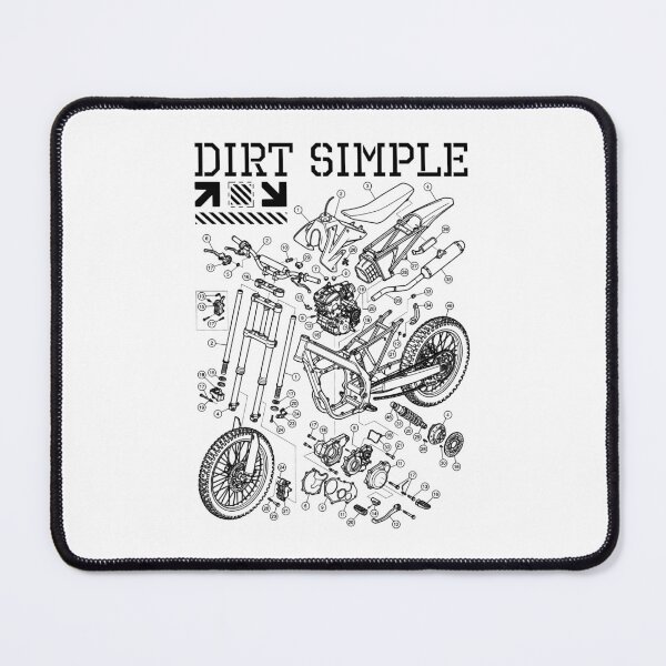 Item preview, Motocross Motorbike Funny Motorcycle Diagram Dirt Simple designed and sold by GrandeDuc.