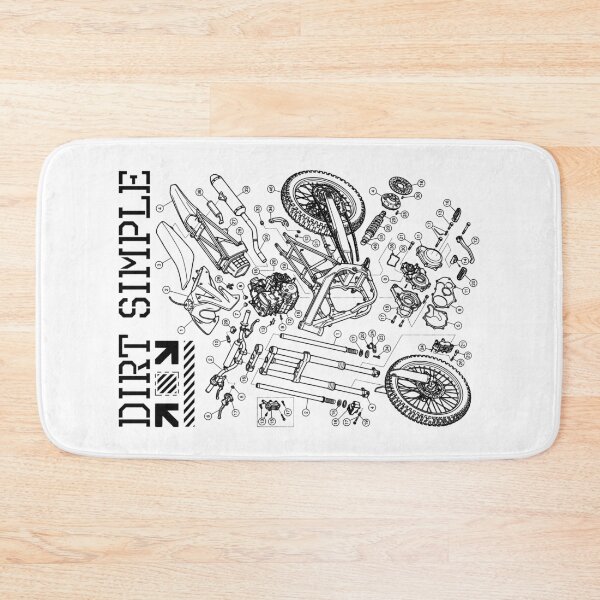 Item preview, Motocross Motorbike Funny Motorcycle Diagram Dirt Simple designed and sold by GrandeDuc.