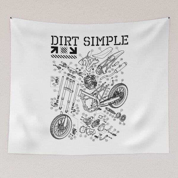 Item preview, Motocross Motorbike Funny Motorcycle Diagram Dirt Simple designed and sold by GrandeDuc.