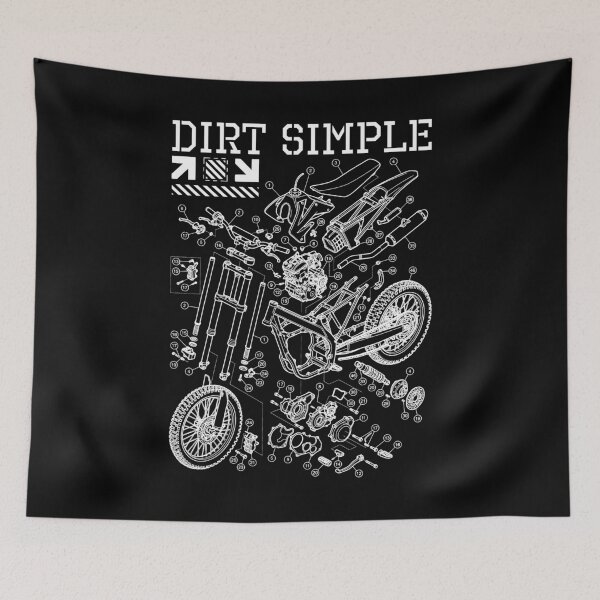 Item preview, Motocross Motorbike Funny Motorcycle Diagram Dirt Simple designed and sold by GrandeDuc.