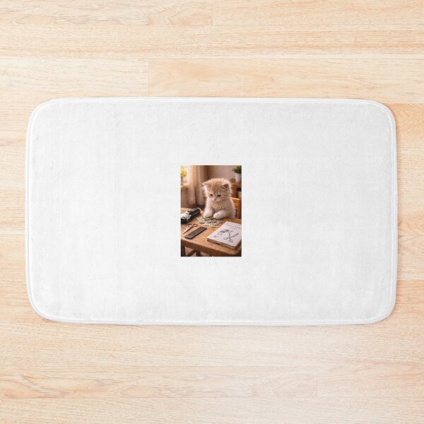 Item preview, Tiny Salon Assistant Counting Tips Cat designed and sold by LovelyCatGalaxy.