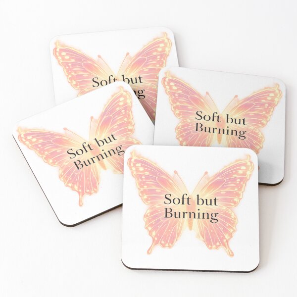 Item preview, Soft but Burning Butterfly – Aesthetic Flame Glow Design designed and sold by DreamelleStudio.
