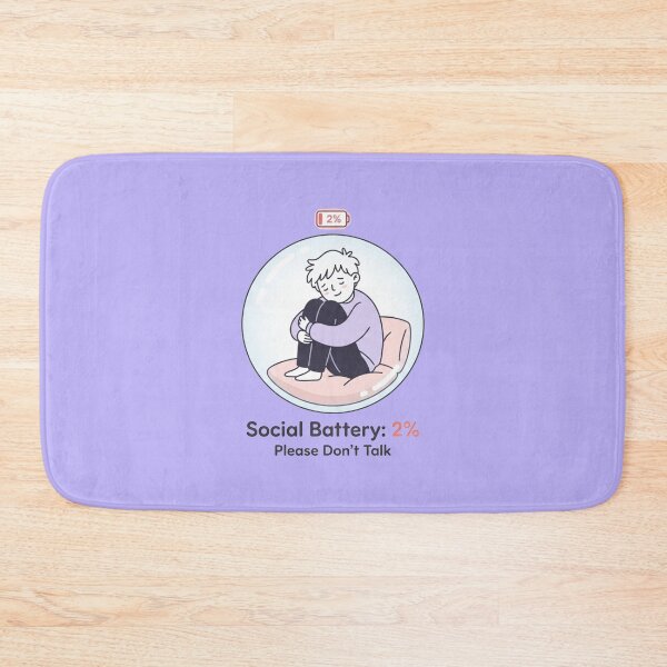 Item preview, Social Battery Low Introvert Funny Minimal Design designed and sold by Quiet Mode Studio.