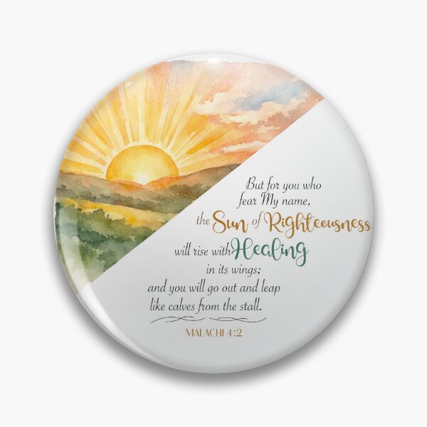 Item preview, Sun of Righteousness Malachi 4:2 Healing Watercolor Sunrise designed and sold by LazyScreations.