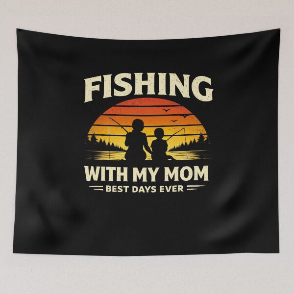 Item preview, Fishing With My Mom Vibrant Shirt, Mother Son Fishing Gift, Mother Daughter Fishing Tee, Fishing Mom Shirt, Lake Life Mom designed and sold by TKOprintdesigns.