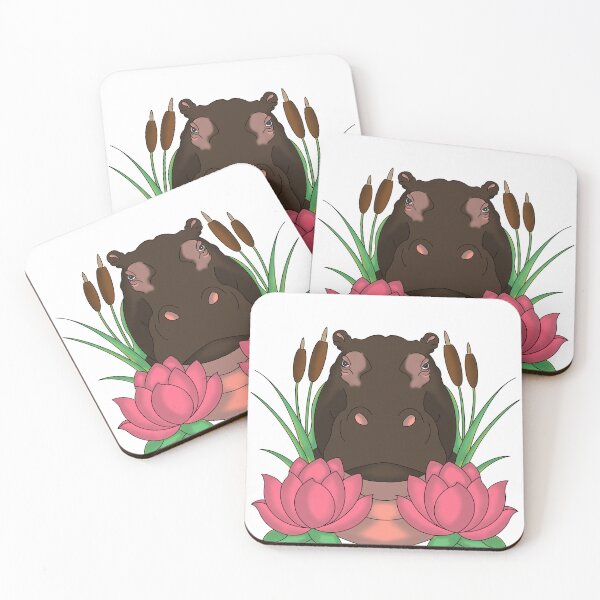 Item preview, Hippo & Flowers designed and sold by LimbocityArt.
