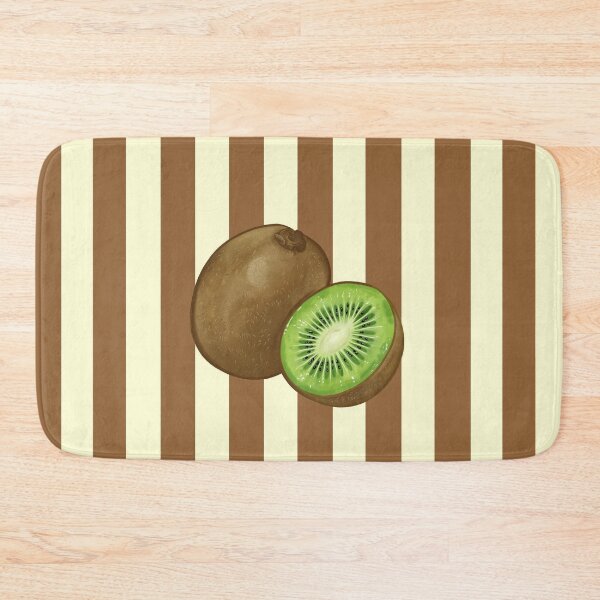 Item preview, Kiwi illustration on brown stripes. designed and sold by joleyjl.