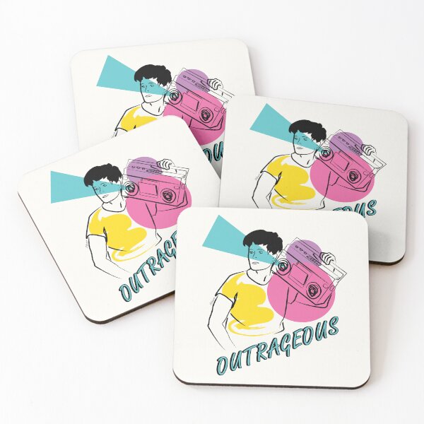 Item preview, Outrageous ’80s – Retro Illustration with Bold Colorful Vintage Style designed and sold by Helmina Groper.