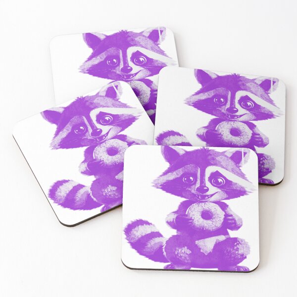 Item preview, Cute Raccoon Eating Donut designed and sold by kinpirks.