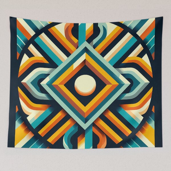 Item preview, Retro Geometric Diamond Sunburst designed and sold by InkSmithery.