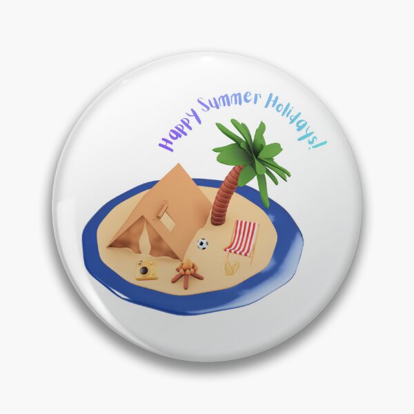Artikelvorschau, Fröhliche Sommerferien! Niedliche Strandinsel-Illustration | Urlaubsfeeling-Design entworfen und verkauft von Sarban-Art.