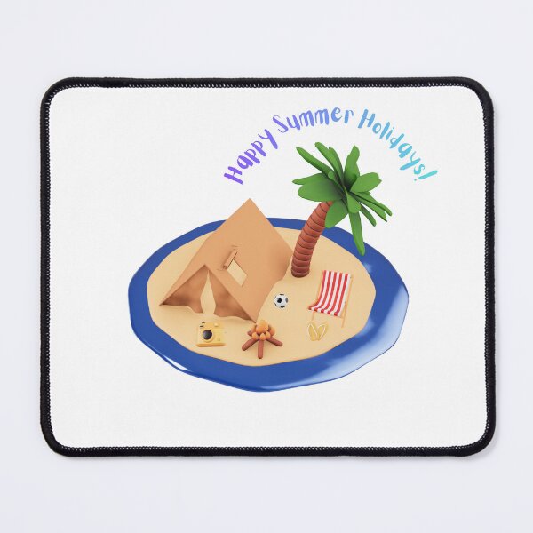 Item preview, Happy Summer Holidays Cute Beach Island Illustration | Vacation Vibes Design designed and sold by Sarban-Art.
