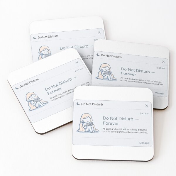 Item preview, Do Not Disturb Forever Introvert Minimal Tech Design designed and sold by Quiet Mode Studio.