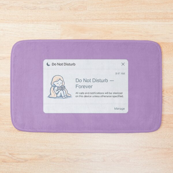 Item preview, Do Not Disturb Forever Introvert Minimal Tech Design designed and sold by Quiet Mode Studio.