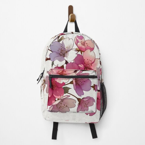 Item preview, Pink and White Sakura Cherry Blossom Branches on Textured White Background designed and sold by MaisonMaroMara.