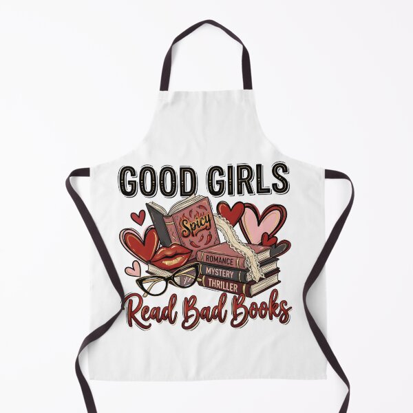 Item preview, Good Girls Read Bad Books Spicy Romance Reader Design with Books Hearts and Glasses designed and sold by mademouthy.