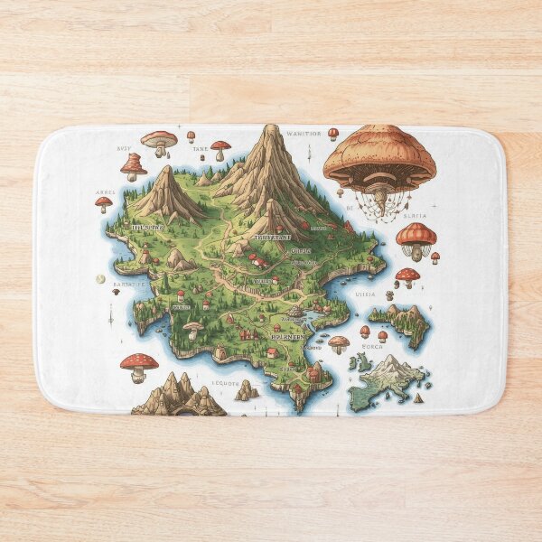 Item preview, Map of the Dream World – Surreal Cartography Illustration designed and sold by catcurio.