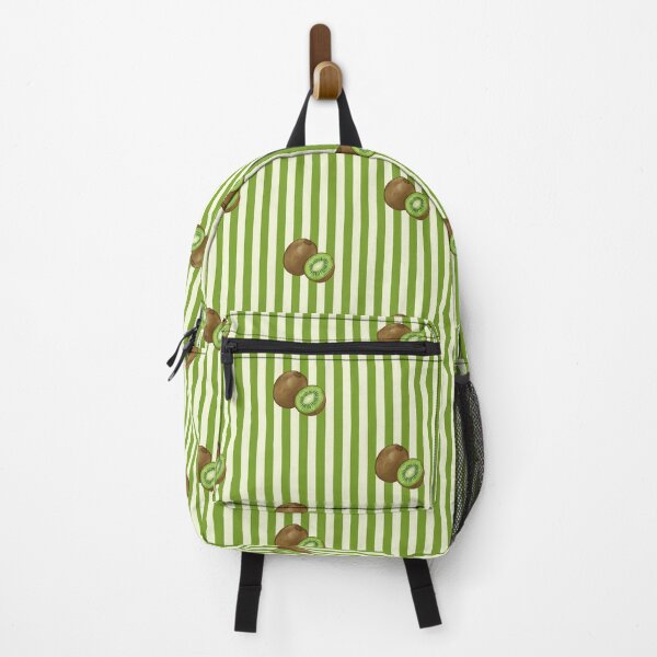 Item preview, Kiwi illustration on green stripes, designed and sold by joleyjl.
