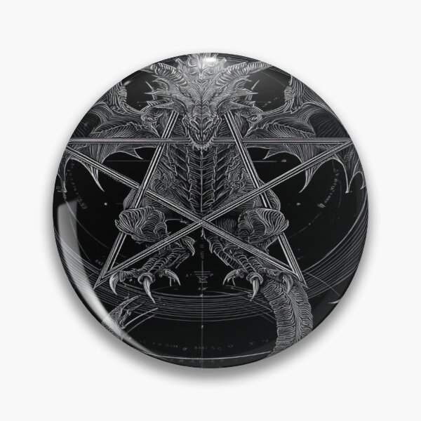 Item preview, Mystical Dragon Pentagram Esoteric Occult Art designed and sold by NicolasGlowArt.