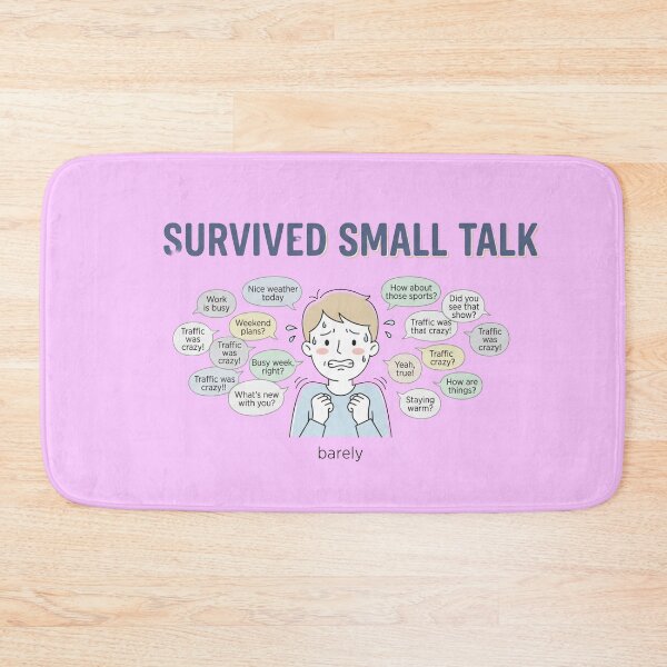 Item preview, I Survived Small Talk Funny Introvert Design designed and sold by Quiet Mode Studio.