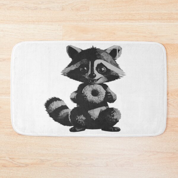 Item preview, Cute Raccoon Eating Donut designed and sold by kinpirks.