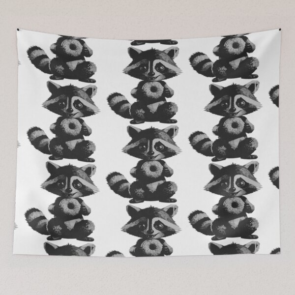Item preview, Cute Raccoon Eating Donut designed and sold by kinpirks.