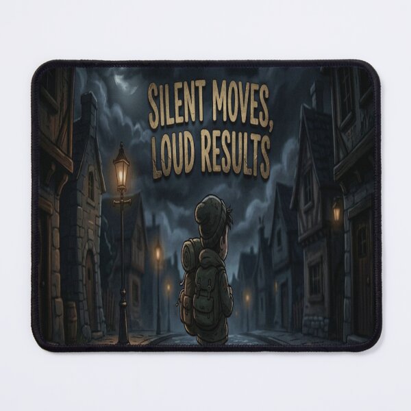 Item preview, Silent Moves Loud Results – Motivational Streetwear Night Scene Art designed and sold by KstroCotheS.