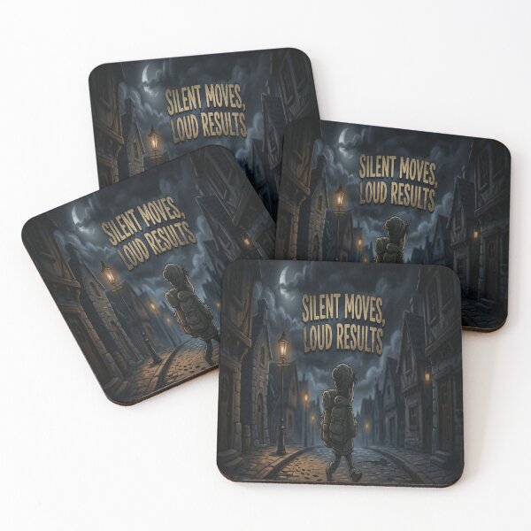 Item preview, Silent Moves Loud Results – Motivational Streetwear Night Scene Art designed and sold by KstroCotheS.