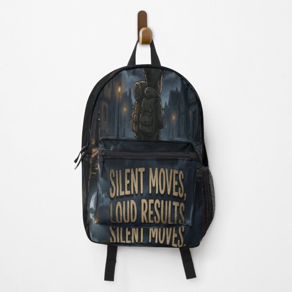 Item preview, Silent Moves Loud Results – Motivational Streetwear Night Scene Art designed and sold by KstroCotheS.
