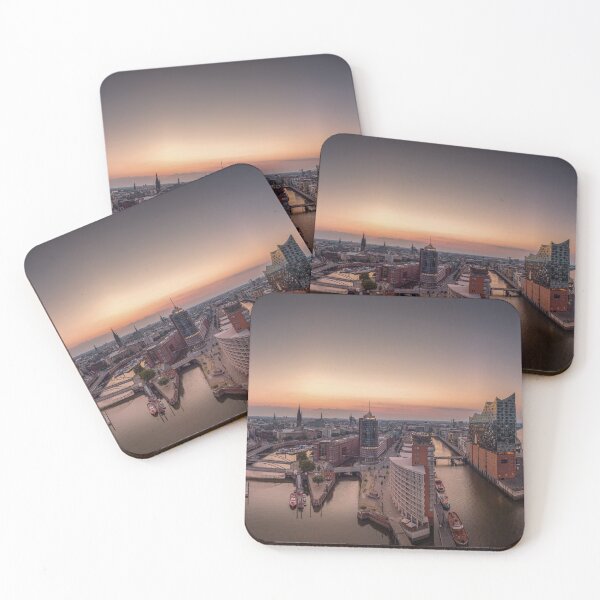 Item preview, Hamburg skyline at sunset with the Elbphilharmonie concert hall designed and sold by JonesHH.