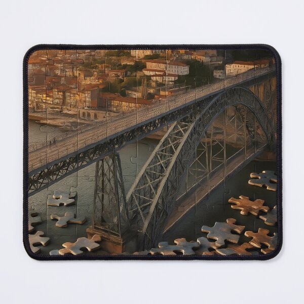 Item preview, Porto Cityscape Jigsaw Art - Dom Luis I Bridge Sunset designed and sold by NUTMA Design.
