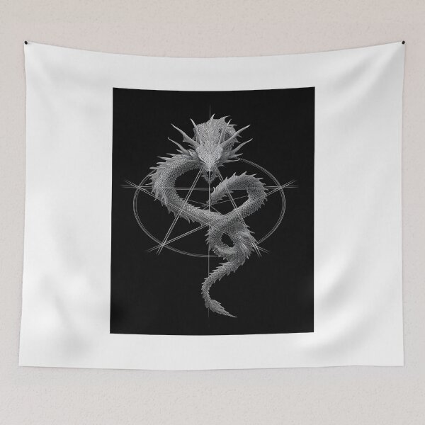 Item preview, Intricate Dragon Serpent Esoteric Geometric Art designed and sold by NicolasGlowArt.