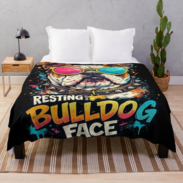Item preview, Resting Bulldog Face Funny Bulldog Dog Meme Shirt – Cool Bulldog With Sunglasses designed and sold by UnicornDreamers.