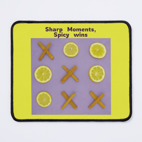 Item preview, Sharp Moments Spicy Wins Tic Tac Toe Lemon Art designed and sold by JurateArt-DK.
