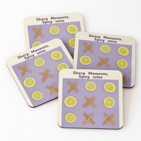 Item preview, Sharp Moments Spicy Wins Tic Tac Toe Lemon Art designed and sold by JurateArt-DK.