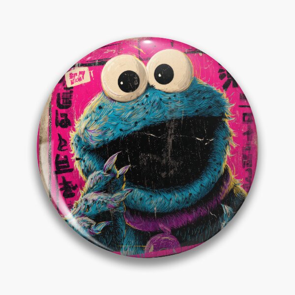 Item preview, Neon Vintage Pink Cookie Monster  designed and sold by AnimeArsenalPrints.