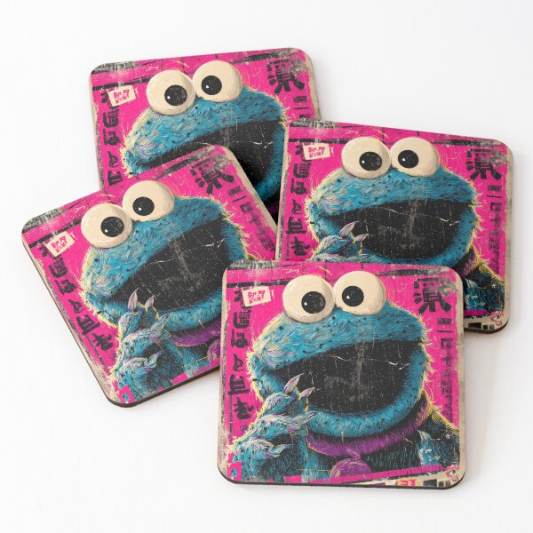 Item preview, Neon Vintage Pink Cookie Monster  designed and sold by AnimeArsenalPrints.