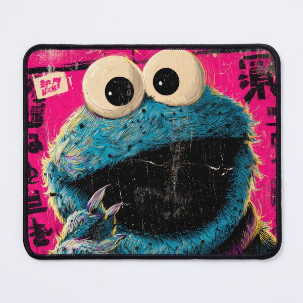 Item preview, Neon Vintage Pink Cookie Monster designed and sold by AnimeArsenalPrints.