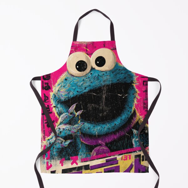 Item preview, Neon Vintage Pink Cookie Monster designed and sold by AnimeArsenalPrints.