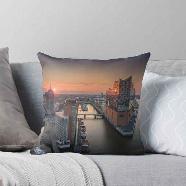Item preview, Elbphilharmonie Hamburg at sunset in the harbor designed and sold by JonesHH.
