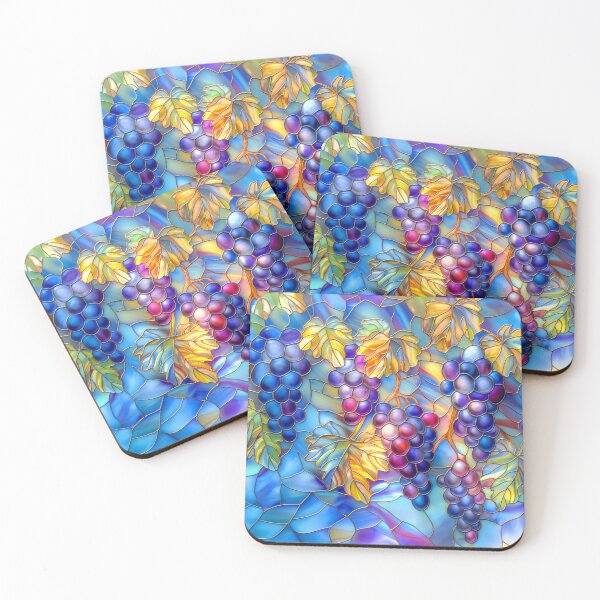Item preview, Diseño vibrante de vidrieras con motivos de vid designed and sold by MargaretWiktor.