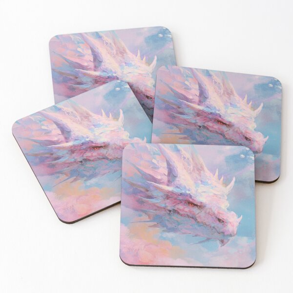 Item preview, Ethereal Pastel Dragon Head Fantasy Art designed and sold by NicolasGlowArt.