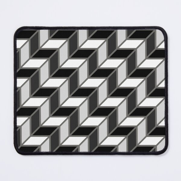 Item preview, Monochrome steps geometric seamless repeating pattern designed and sold by SeamlessDsign.