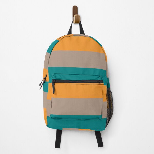 Item preview, 3 TEAL, ORANGE AND WARM TAU[PE Horizontal STRIPES designed and sold by RachelMacht.